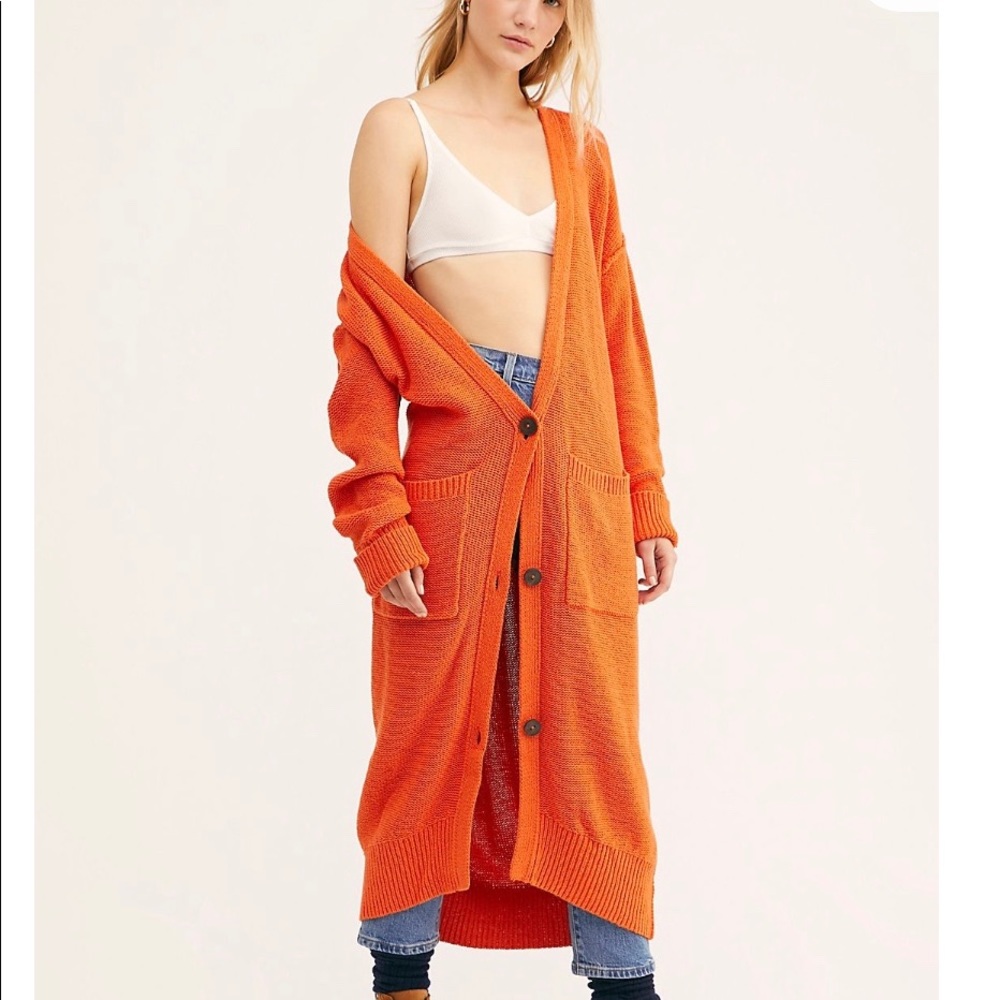 Free People long knit cardigan